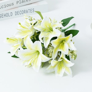 Artificial lily bouquet fake flower for home decoration wedding party floral arrangement