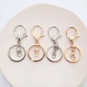 Componenti Per Portachiavi In Metallo Con Chiusura A Moschettone E Anello Piatto Per Creazione Di Gioielli Fai Da Te Accessori Per Borse