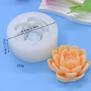 Stampo in silicone a forma di loto per dolci fai da te con texture realistica