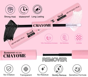 Lash bond seal and remover kit with vitamin E for strong hold and quick residue removal