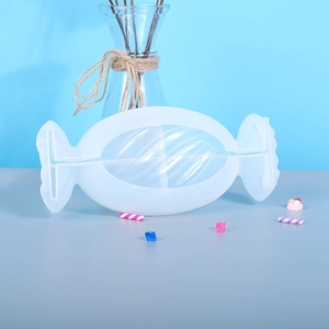 Detailed view of candy-shaped silicone mold for DIY resin candy dish and crafts