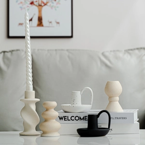 Portacandele In Ceramica Geometrica Nordica Moderno Minimalista Decorazione Da Tavolo Casa Cena Romantica Arredamento