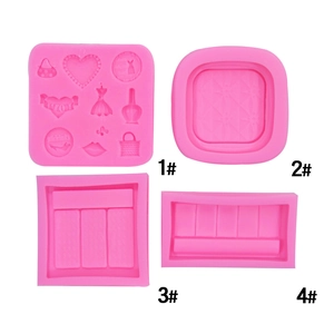 Cosmetic Series Silicone Fondant Mold Handbag Heart Dress Lipstick High Heels Shapes For DIY Cake Decorating Resin Clay Crafts