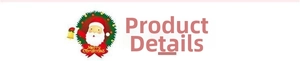 En-tête de section Détails du produit de Noël avec illustration du Père Noël