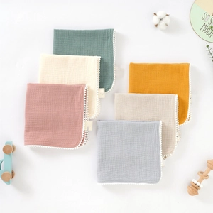 Carrés De Mousseline Pour Bébé Débarbouillettes 100% Coton Doux Absorbant Serviette De Salive Pour Nouveau-Né Bain