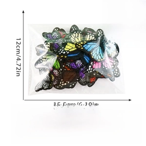 Set of 40 colorful butterfly embroidery patches with measurements 15.5x12x2.5cm
