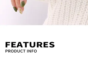 Close-up of olive green and marble nail art with gold leaf on a cozy sweater background