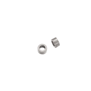 Pair of polished stainless steel spacer beads with center holes for DIY jewelry making