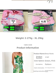 Weight measurement and material details for tropical print sleeveless romper
