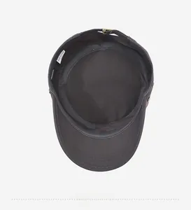 Internal view of a summer quick-dry cadet cap showing stitching, lining and metal buckle