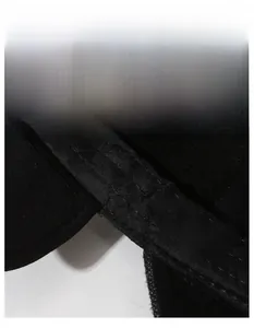 Detail view of the wide moisture-wicking sweatband inside a black thermal baseball cap