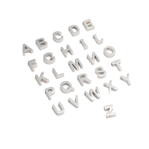 Stainless Steel Alphabet Letter Beads DIY Jewelry Making Charms Pendants Polished Initial A-Z Accessory