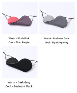 Detail of reversible ice silk sleep mask with adjustable strap and breathable fabric
