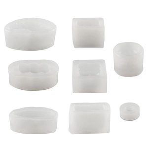 8-delige set doorschijnende siliconen mallen in diverse vormen voor DIY ringen en sieraden