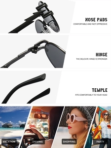 Steampunk sunglasses features: ergonomic lightning temples, nose pads and lifestyle use cases