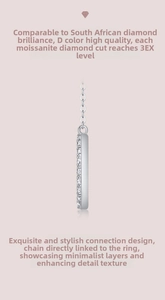 Side view of Moissanite circle pendant in S925 silver with D-color 3EX micro-pave setting