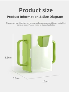 Detailed dimension chart showing 10cm length and 8.5cm height for adjustable cup holder