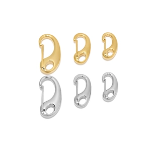 Gold and silver stainless steel lobster clasps in three sizes for bags and keychains