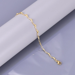 Minimalist vintage gold bean link bracelet made of titanium steel with lobster clasp
