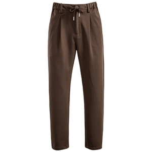Men's Casual Pants Chinos Thickened Twill Straight Leg Drawstring Elastic Waist Business Daily Bottoms