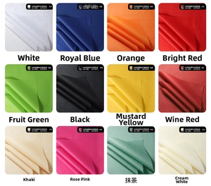 Close-up of thin tissue paper in 12 vibrant colors for bouquet and gift wrapping