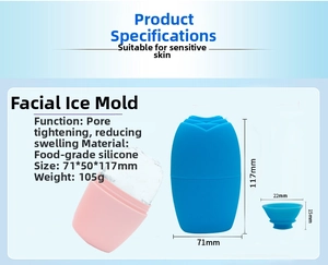Silicone ice face roller for pore shrinking and puffiness removal, 71x50x117mm details