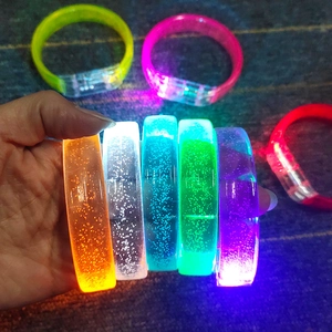 Glow-in-the-dark LED colorful bubble bracelets made of acrylic for night party accessories