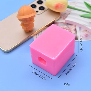 Pink silicone mold for 3D girl with hat candle making with size dimensions and weight