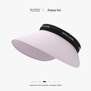 Women Sun Visor Hat Wide Brim UV Protection Empty Top Breathable Ice Satin Summer Outdoor Adjustable Sport Cap