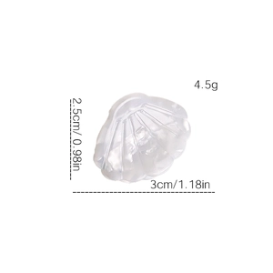 Iridescent seashell hair claw clip for women featuring dimensions 3cm x 2.5cm and 4.5g weight