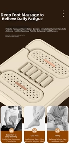 Detail of foot massager with 60 degree constant heating and massage rollers