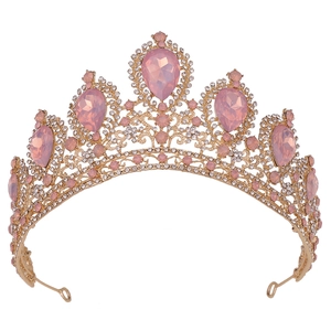 Bridal Crown Alloy Rhinestone Vintage Crystal Tiara Wedding Birthday Party Princess Headpiece For Women