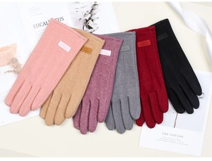 Gants en tricot d'hiver de plusieurs couleurs avec doublure en polaire douce