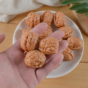 Realistic PVC faux walnut model for decoration and DIY keychain crafting projects