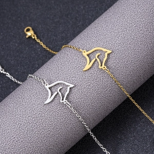 Minimalist Hollow Horse Head Outline Bracelet Gold Plated Stainless Steel Adjustable Animal Charm Jewelry For Women