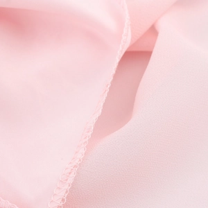 Elegant pink chiffon maxi dress with lantern sleeves and pleated design details