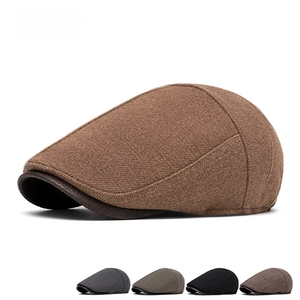 Men's wool blend ivy cap in various colors showing retro British newsboy style