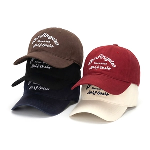Vintage cotton baseball caps with Los Angeles embroidery in five assorted colors