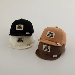 Cappello Da Baseball Per Neonati Tesa Morbida Misto Cotone Toppa Cartone Animato Regolabile Berretto Da Sole Per Bambini