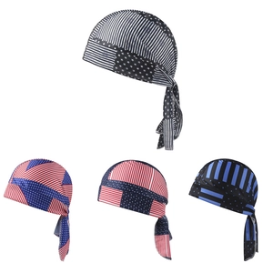 Polyester Doo-rag Mit US-Flagge Bandana Piratenhut Atmungsaktiv Verstellbar Für Radfahren Hip Hop Unisex