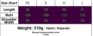 Tableau des tailles pour ensemble débardeur ample et pantalon large avec mesures en cm