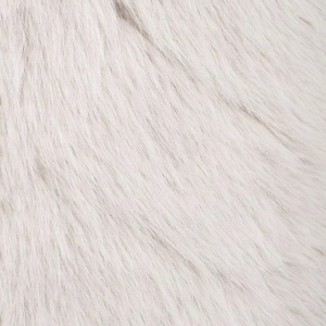 Elegant white faux fur vest for women with soft fluffy texture and a round neck design