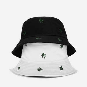 Wendbarer Fischerhut Aus Baumwolle Mit Blattstickerei Doppelseitig Tragbar Sonnenschutz Streetwear Für Herren Damen
