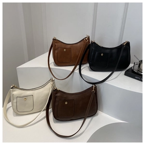 French style shoulder bags displayed in brown, black, beige, and dark coffee colors