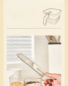 Detail showing press-to-open lid mechanism of the 4-compartment kitchen spice box