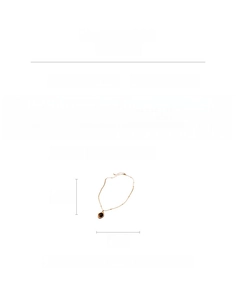 Detailed size specifications for water drop tiger eye pendant necklace in vintage style