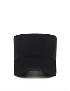 Vue de face de la casquette militaire noire respirante avec coutures de bord renforcées
