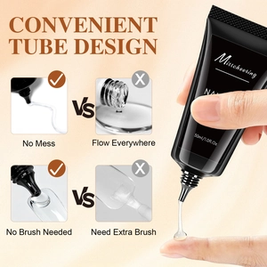 Strong solid nail glue gel in 30ml tube for professional extension and firm bonding