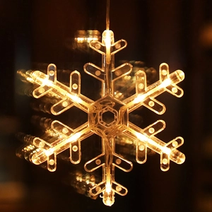 Warm white snowflake LED hanging light for Christmas home and bedroom decoration