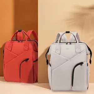 Lightweight large capacity multi-functional baby diaper backpack with geometric design